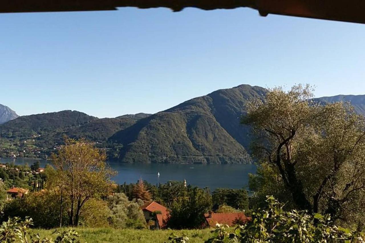 Casa Intignano - Camera Con Bagno E Portico Vista Lago เตรเมสโซ ภายนอก รูปภาพ